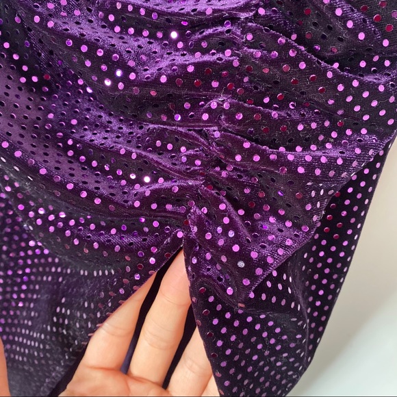 π ZARA FESTIVE DAYS PURPLE SEQUIN MOCK NECK MAXI DRESS! - Picture 10 of 16